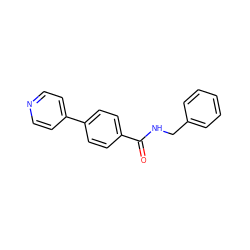 O=C(NCc1ccccc1)c1ccc(-c2ccncc2)cc1 ZINC000038352582