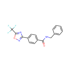 O=C(NCc1ccccc1)c1ccc(-c2noc(C(F)(F)F)n2)cc1 ZINC000097212374