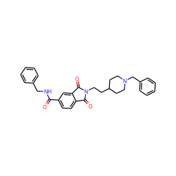 O=C(NCc1ccccc1)c1ccc2c(c1)C(=O)N(CCC1CCN(Cc3ccccc3)CC1)C2=O ZINC000003814224