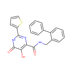 O=C(NCc1ccccc1-c1ccccc1)c1nc(-c2cccs2)[nH]c(=O)c1O ZINC000028820290