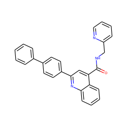 O=C(NCc1ccccn1)c1cc(-c2ccc(-c3ccccc3)cc2)nc2ccccc12 ZINC000004868217