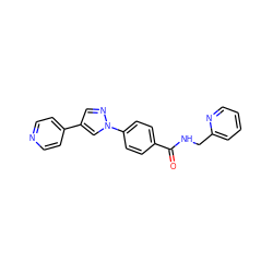 O=C(NCc1ccccn1)c1ccc(-n2cc(-c3ccncc3)cn2)cc1 ZINC000001502431