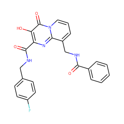 O=C(NCc1cccn2c(=O)c(O)c(C(=O)NCc3ccc(F)cc3)nc12)c1ccccc1 ZINC000045505929