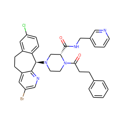 O=C(NCc1cccnc1)[C@H]1CN([C@@H]2c3ccc(Cl)cc3CCc3cc(Br)cnc32)CCN1C(=O)CCc1ccccc1 ZINC000028564525