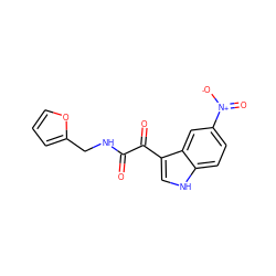 O=C(NCc1ccco1)C(=O)c1c[nH]c2ccc([N+](=O)[O-])cc12 ZINC000013685573