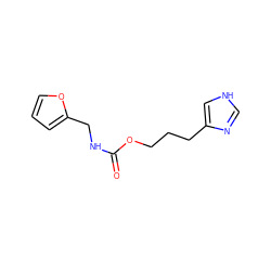 O=C(NCc1ccco1)OCCCc1c[nH]cn1 ZINC000013747083