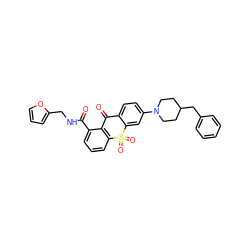 O=C(NCc1ccco1)c1cccc2c1C(=O)c1ccc(N3CCC(Cc4ccccc4)CC3)cc1S2(=O)=O ZINC000066139003