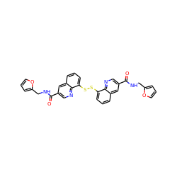 O=C(NCc1ccco1)c1cnc2c(SSc3cccc4cc(C(=O)NCc5ccco5)cnc34)cccc2c1 ZINC001772655309