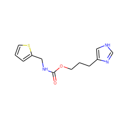 O=C(NCc1cccs1)OCCCc1c[nH]cn1 ZINC000013747085