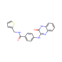 O=C(NCc1cccs1)c1ccc(Nc2nc3ccccc3[nH]c2=O)cc1 ZINC000028526122