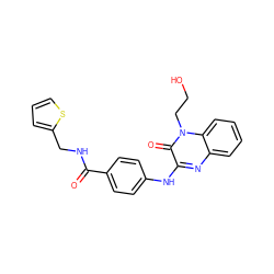 O=C(NCc1cccs1)c1ccc(Nc2nc3ccccc3n(CCO)c2=O)cc1 ZINC000028525812