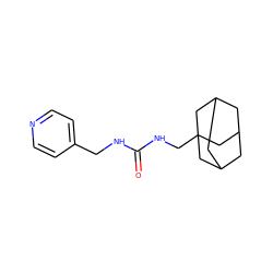 O=C(NCc1ccncc1)NCC12CC3CC(CC(C3)C1)C2 ZINC000054026312