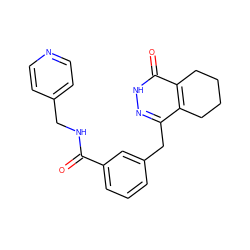 O=C(NCc1ccncc1)c1cccc(Cc2n[nH]c(=O)c3c2CCCC3)c1 ZINC000167720126