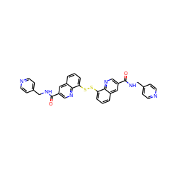 O=C(NCc1ccncc1)c1cnc2c(SSc3cccc4cc(C(=O)NCc5ccncc5)cnc34)cccc2c1 ZINC001772633786