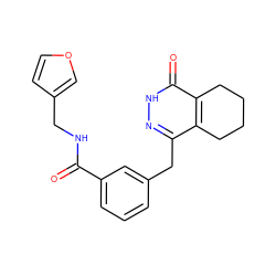 O=C(NCc1ccoc1)c1cccc(Cc2n[nH]c(=O)c3c2CCCC3)c1 ZINC000168300400