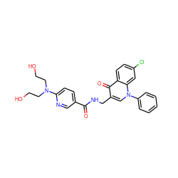 O=C(NCc1cn(-c2ccccc2)c2cc(Cl)ccc2c1=O)c1ccc(N(CCO)CCO)nc1 ZINC000096170156