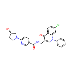 O=C(NCc1cn(-c2ccccc2)c2cc(Cl)ccc2c1=O)c1ccc(N2CC[C@@H](O)C2)nc1 ZINC000096170162