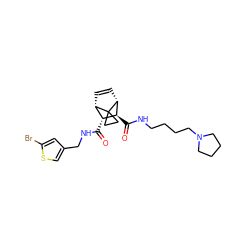 O=C(NCc1csc(Br)c1)[C@@H]1[C@@H]2C=C[C@H]([C@H]1C(=O)NCCCCN1CCCC1)C21CC1 ZINC000168417910