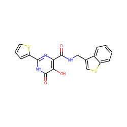 O=C(NCc1csc2ccccc12)c1nc(-c2cccs2)[nH]c(=O)c1O ZINC000049089375