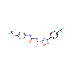 O=C(NCc1nc(-c2ccc(C(F)(F)F)cc2)no1)Nc1ccc(OC(F)(F)F)cc1 ZINC000001029300