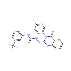 O=C(NCc1nc2ccccc2c(=O)n1-c1ccc(F)cc1)Nc1cccc(C(F)(F)F)c1 ZINC000029135194