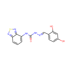 O=C(NN=Cc1ccc(O)cc1O)Nc1cccc2nsnc12 ZINC000254497866