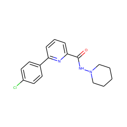 O=C(NN1CCCCC1)c1cccc(-c2ccc(Cl)cc2)n1 ZINC000150231738