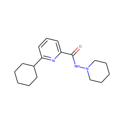 O=C(NN1CCCCC1)c1cccc(C2CCCCC2)n1 ZINC000150161957