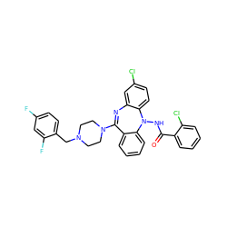 O=C(NN1c2ccc(Cl)cc2N=C(N2CCN(Cc3ccc(F)cc3F)CC2)c2ccccc21)c1ccccc1Cl ZINC000036188207