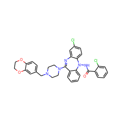 O=C(NN1c2ccc(Cl)cc2N=C(N2CCN(Cc3ccc4c(c3)OCCO4)CC2)c2ccccc21)c1ccccc1Cl ZINC000036188197