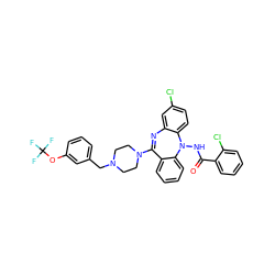 O=C(NN1c2ccc(Cl)cc2N=C(N2CCN(Cc3cccc(OC(F)(F)F)c3)CC2)c2ccccc21)c1ccccc1Cl ZINC000049778139