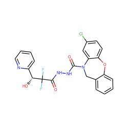 O=C(NNC(=O)C(F)(F)[C@H](O)c1ccccn1)N1Cc2ccccc2Oc2ccc(Cl)cc21 ZINC000001534908