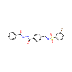 O=C(NNC(=O)c1ccc(CNS(=O)(=O)c2cccc(Br)c2)cc1)c1ccccc1 ZINC001772602512