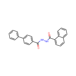 O=C(NNC(=O)c1cccc2ccccc12)c1ccc(-c2ccccc2)cc1 ZINC000003175824