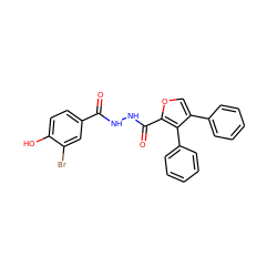 O=C(NNC(=O)c1occ(-c2ccccc2)c1-c1ccccc1)c1ccc(O)c(Br)c1 ZINC000147490394