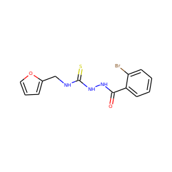 O=C(NNC(=S)NCc1ccco1)c1ccccc1Br ZINC000002352306