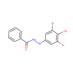 O=C(NNc1cc(Br)c(O)c(Br)c1)c1ccccc1 ZINC000004076418