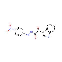 O=C(NNc1ccc([N+](=O)[O-])cc1)C(=O)c1c[nH]c2ccccc12 ZINC000013781211