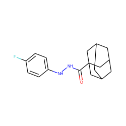 O=C(NNc1ccc(F)cc1)C12CC3CC(CC(C3)C1)C2 ZINC000005662979