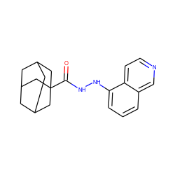 O=C(NNc1cccc2cnccc12)C12CC3CC(CC(C3)C1)C2 ZINC000040424997