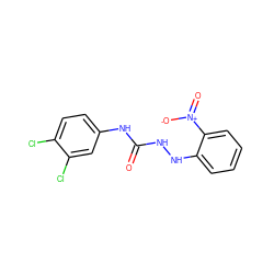 O=C(NNc1ccccc1[N+](=O)[O-])Nc1ccc(Cl)c(Cl)c1 ZINC000007141390