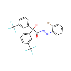 O=C(NNc1ccccc1Br)C(O)(c1cccc(C(F)(F)F)c1)c1cccc(C(F)(F)F)c1 ZINC000002271213