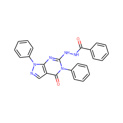 O=C(NNc1nc2c(cnn2-c2ccccc2)c(=O)n1-c1ccccc1)c1ccccc1 ZINC001772593469