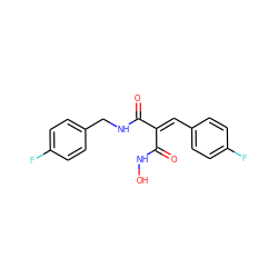 O=C(NO)/C(=C\c1ccc(F)cc1)C(=O)NCc1ccc(F)cc1 ZINC000095572743