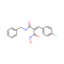 O=C(NO)/C(=C\c1ccc(F)cc1)C(=O)NCc1ccccc1 ZINC000095579112