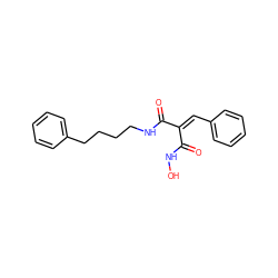 O=C(NO)/C(=C\c1ccccc1)C(=O)NCCCCc1ccccc1 ZINC000035274078