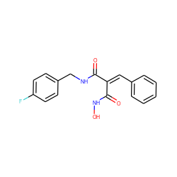 O=C(NO)/C(=C\c1ccccc1)C(=O)NCc1ccc(F)cc1 ZINC000035274073