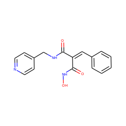 O=C(NO)/C(=C\c1ccccc1)C(=O)NCc1ccncc1 ZINC000095579101