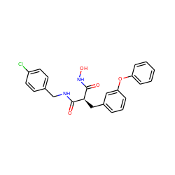 O=C(NO)[C@@H](Cc1cccc(Oc2ccccc2)c1)C(=O)NCc1ccc(Cl)cc1 ZINC000035270785