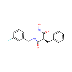 O=C(NO)[C@@H](Cc1ccccc1)C(=O)NCc1cccc(F)c1 ZINC000095574425